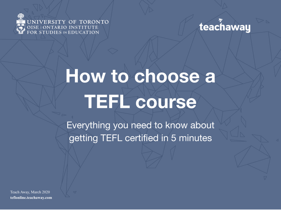 How to choose a TEFL course
